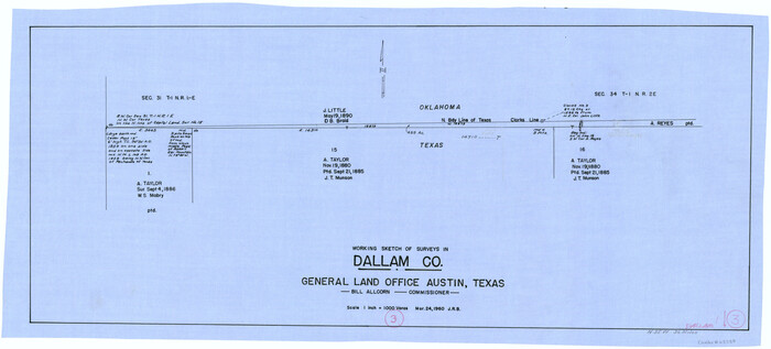 68588, Dallam County Working Sketch 3, General Map Collection