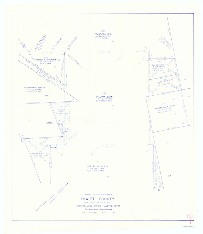68596, DeWitt County Working Sketch 6, General Map Collection