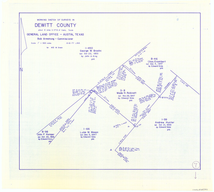 68597, DeWitt County Working Sketch 7, General Map Collection