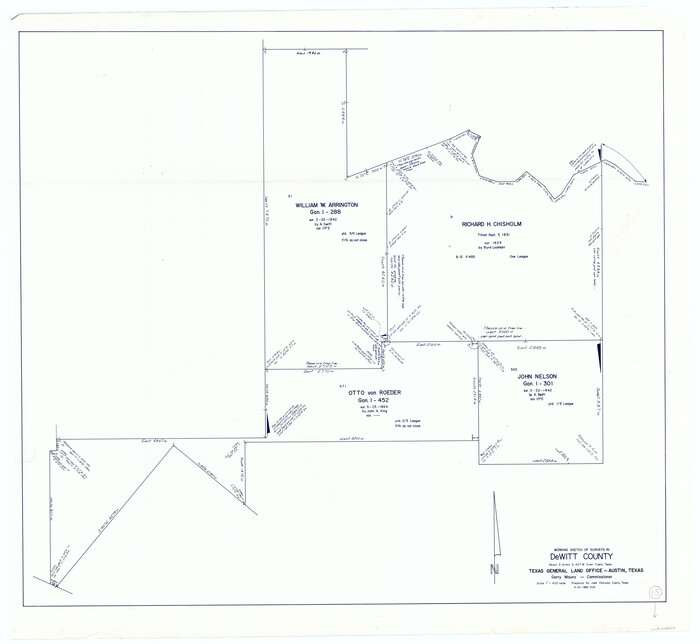 68603, DeWitt County Working Sketch 13, General Map Collection