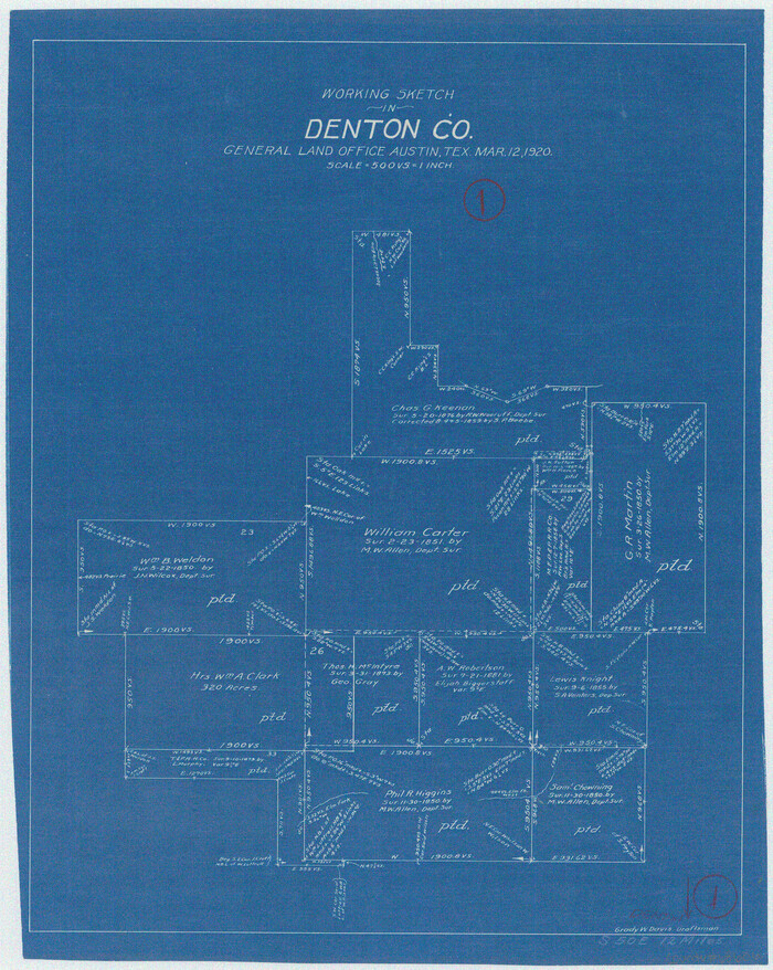 68606, Denton County Working Sketch 1, General Map Collection