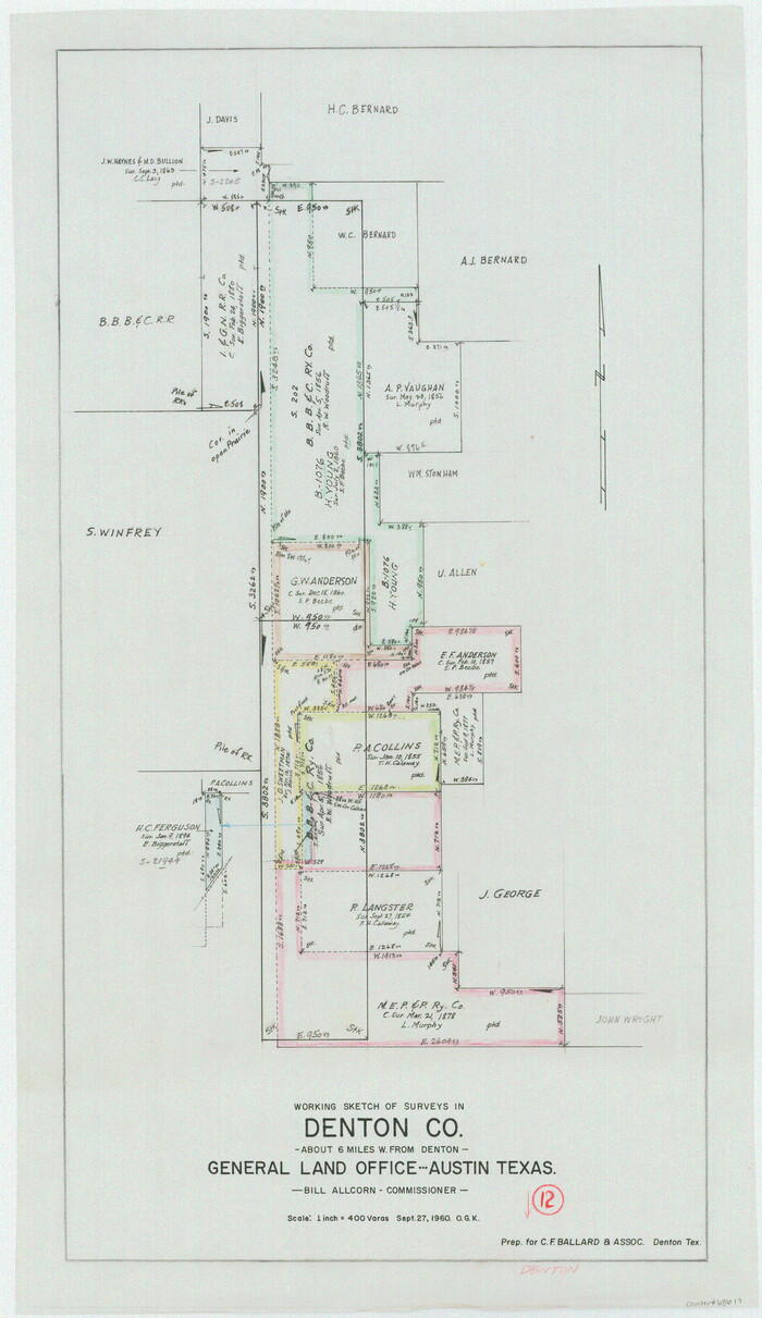 68617, Denton County Working Sketch 12, General Map Collection