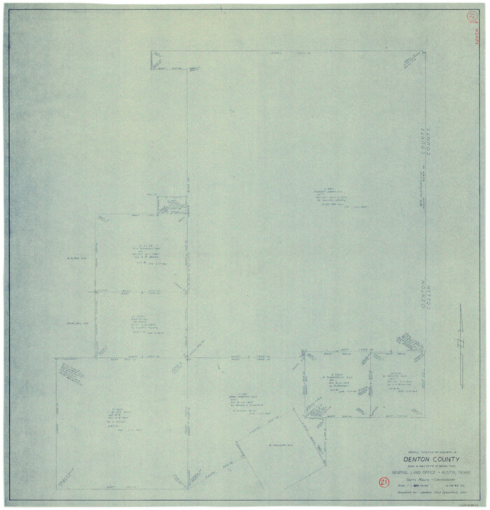 68626, Denton County Working Sketch 21, General Map Collection
