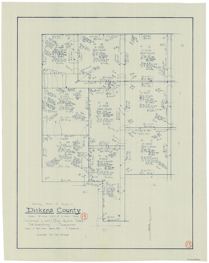 68661, Dickens County Working Sketch 13, General Map Collection
