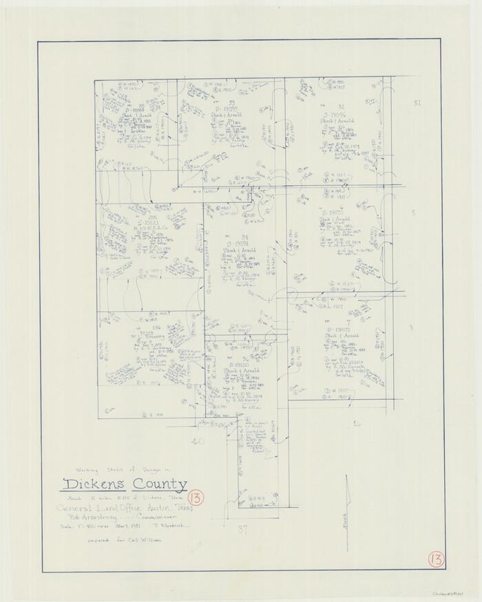 68661, Dickens County Working Sketch 13, General Map Collection