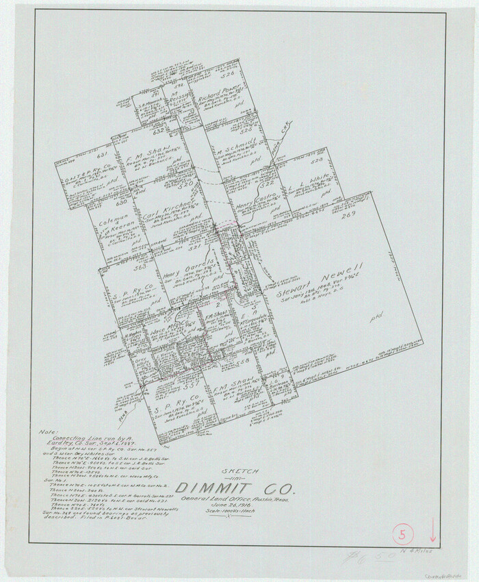 68666, Dimmit County Working Sketch 5, General Map Collection