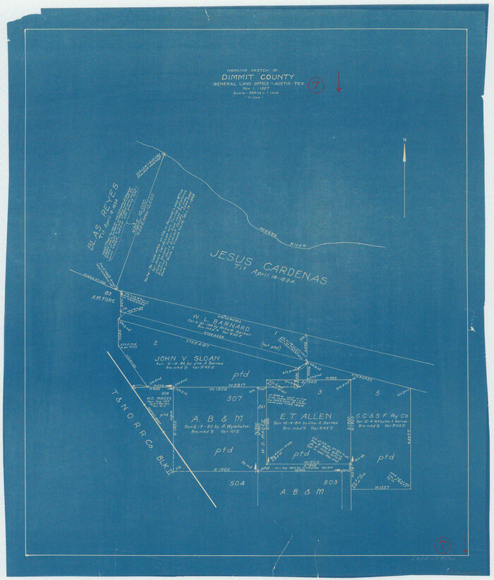 68668, Dimmit County Working Sketch 7, General Map Collection