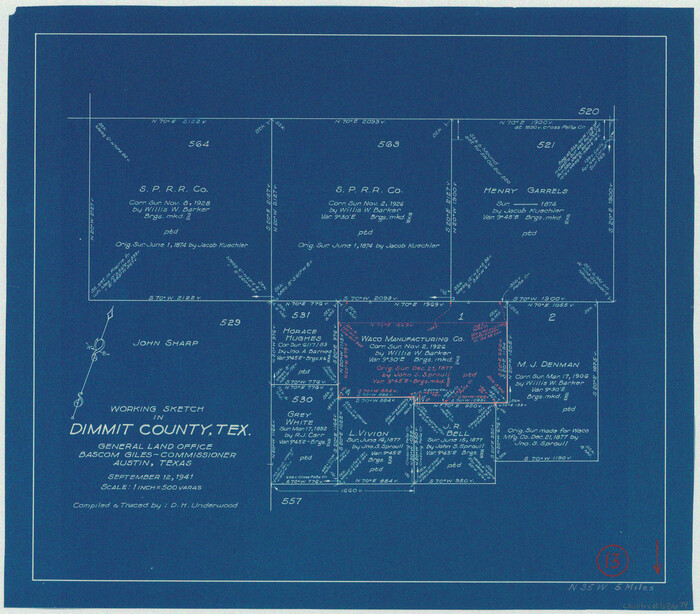 68674, Dimmit County Working Sketch 13, General Map Collection