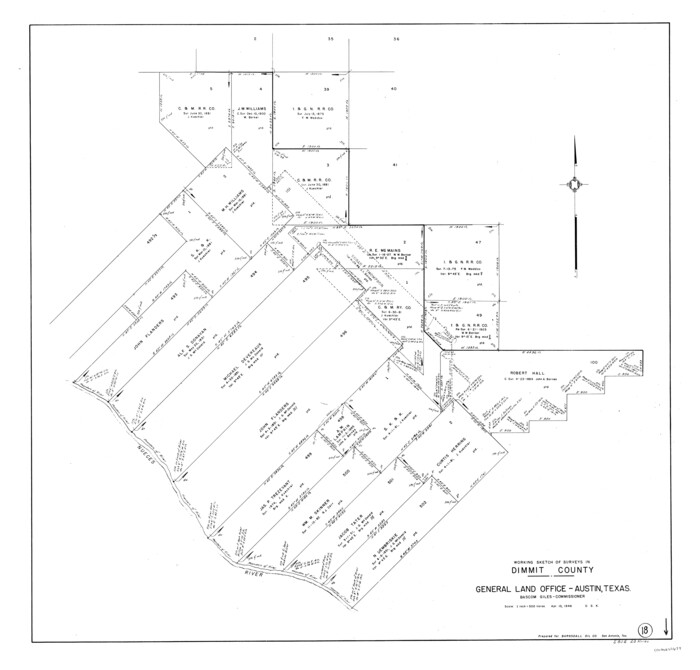 68679, Dimmit County Working Sketch 18, General Map Collection