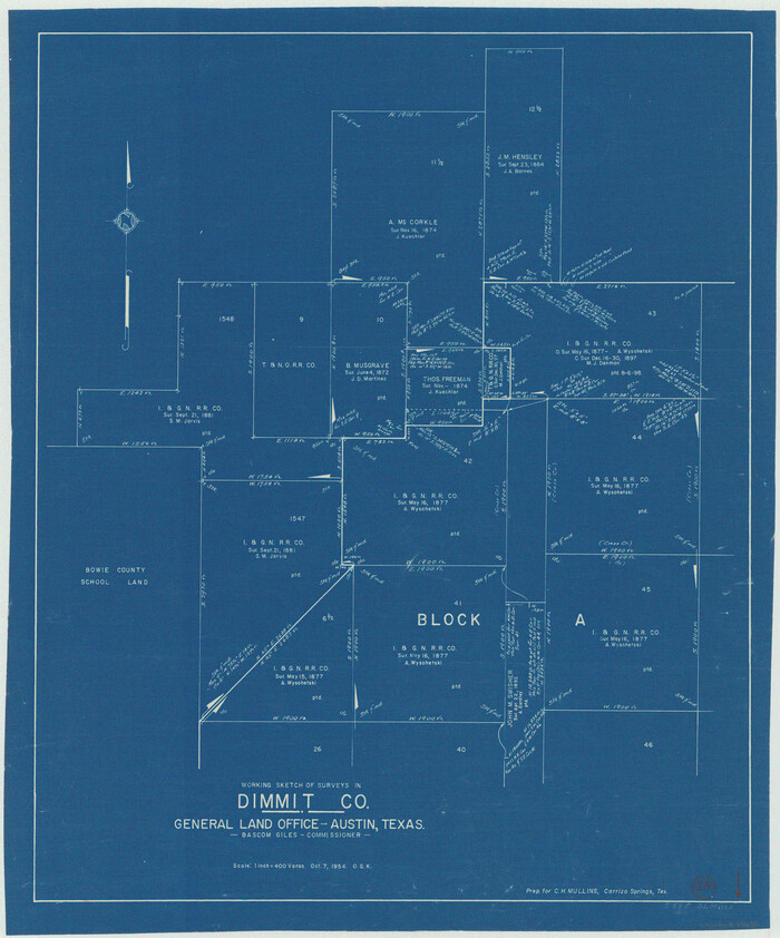 68685, Dimmit County Working Sketch 24, General Map Collection