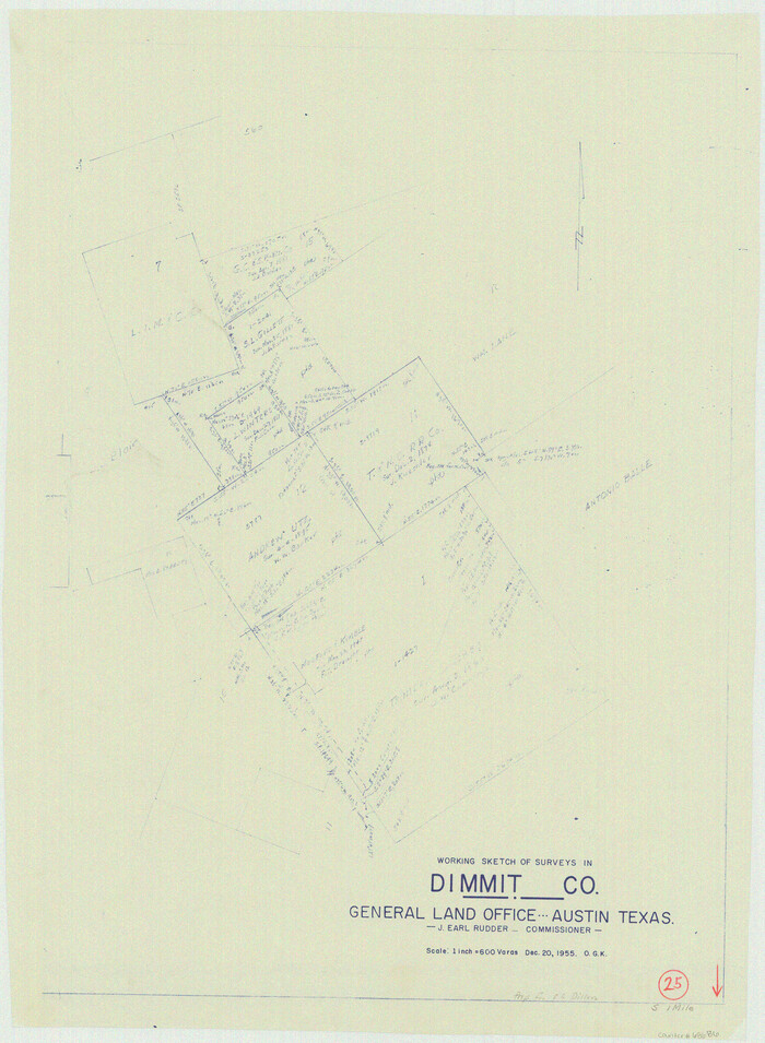 68686, Dimmit County Working Sketch 25, General Map Collection