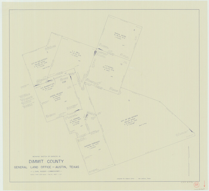 68689, Dimmit County Working Sketch 28, General Map Collection