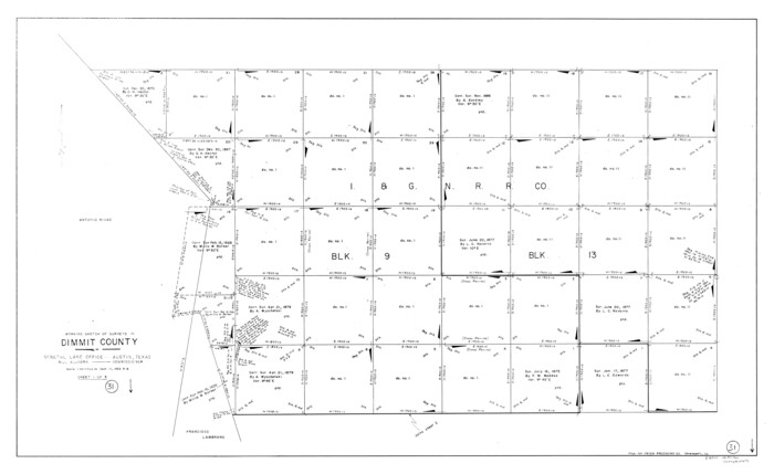 68692, Dimmit County Working Sketch 31, General Map Collection