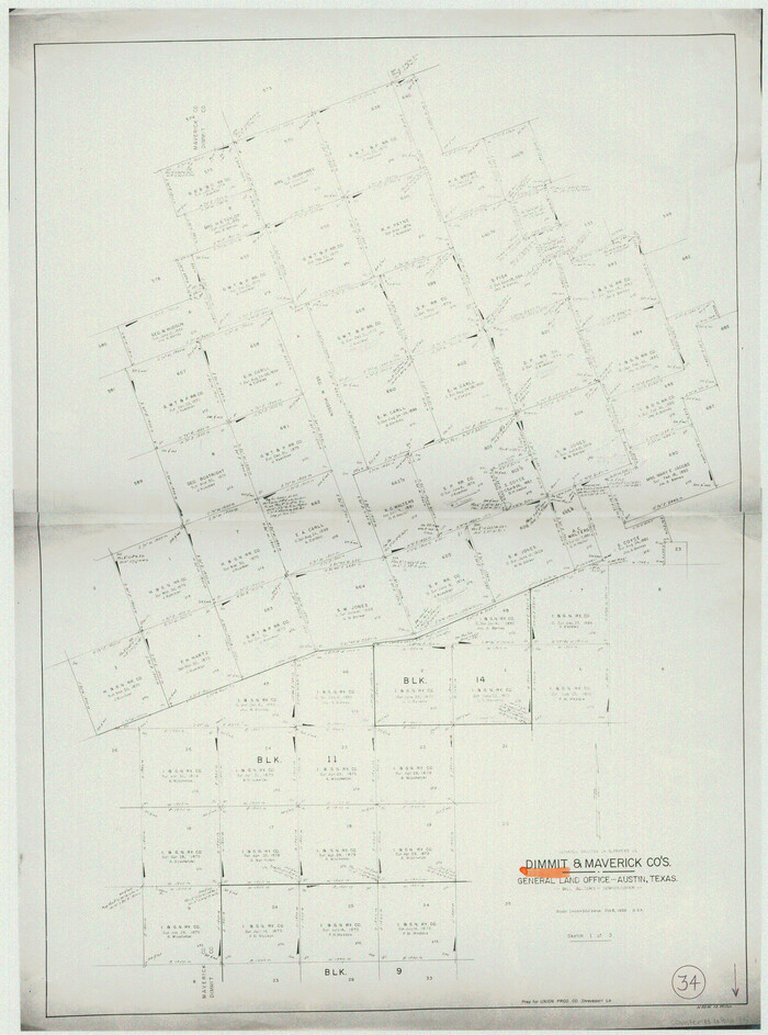 68695, Dimmit County Working Sketch 34, General Map Collection