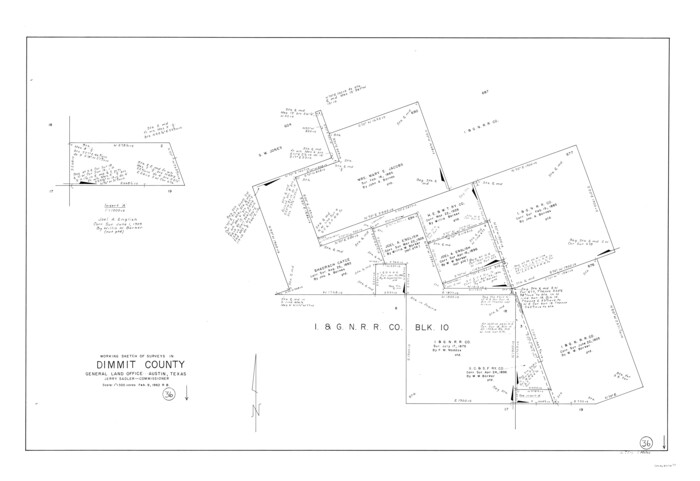 68697, Dimmit County Working Sketch 36, General Map Collection