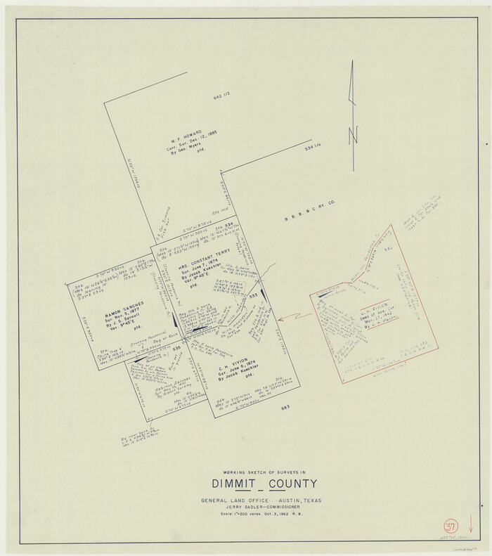 68698, Dimmit County Working Sketch 37, General Map Collection