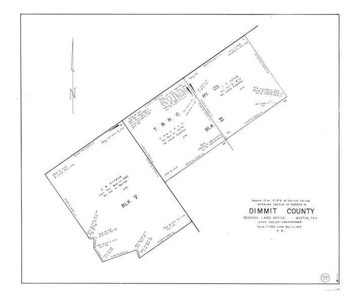 68700, Dimmit County Working Sketch 39, General Map Collection