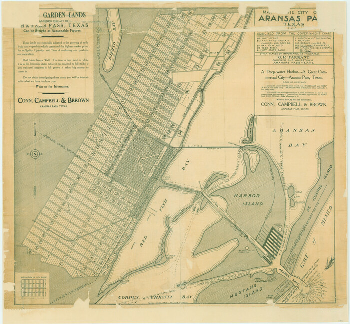 6871, Map of the City of Aransas Pass, General Map Collection