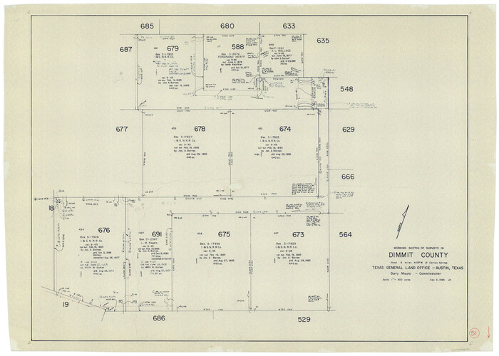 68712, Dimmit County Working Sketch 51, General Map Collection
