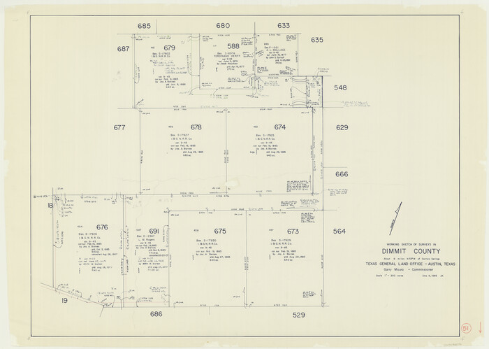 68712, Dimmit County Working Sketch 51, General Map Collection