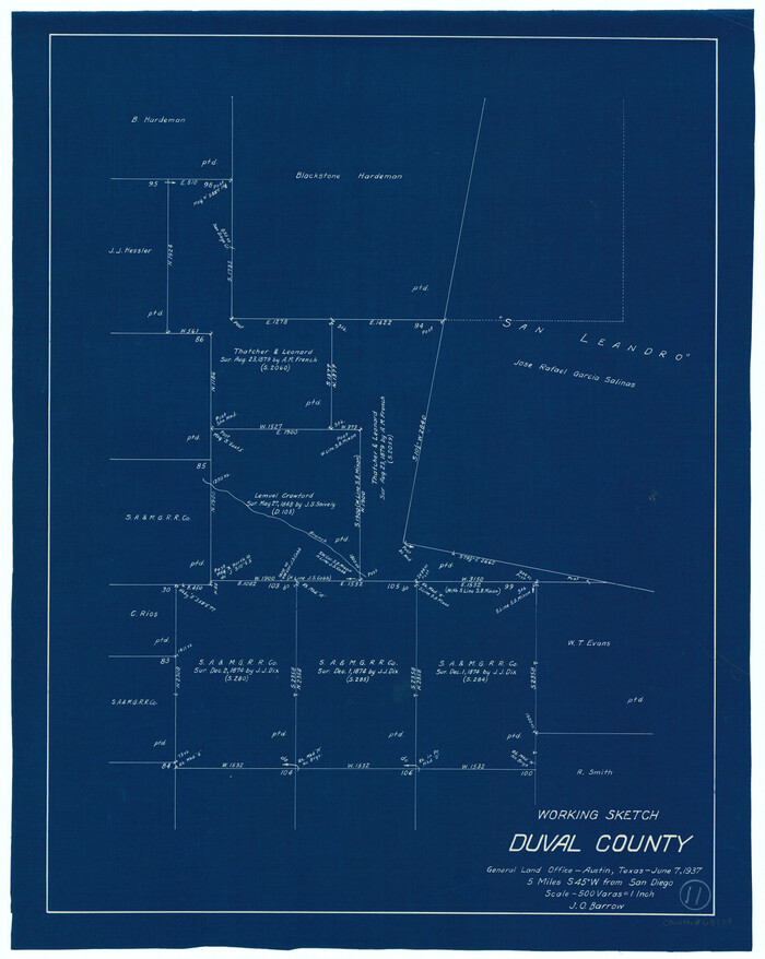 68724, Duval County Working Sketch 11, General Map Collection