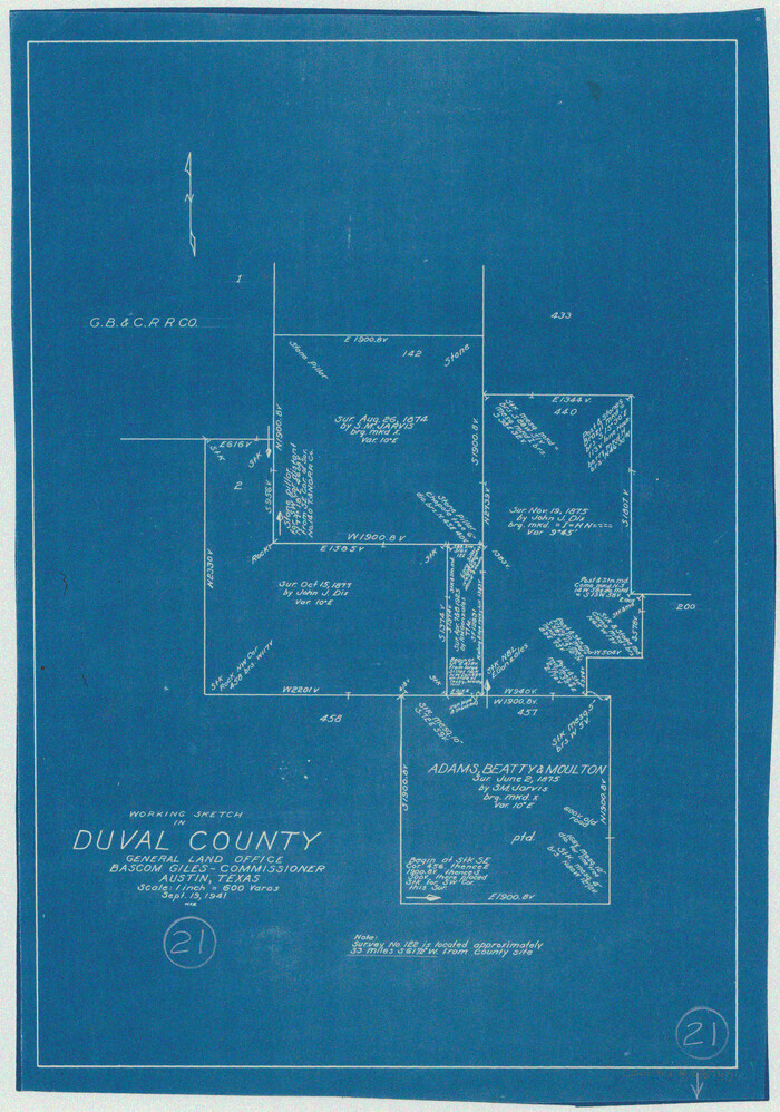 68745, Duval County Working Sketch 21, General Map Collection