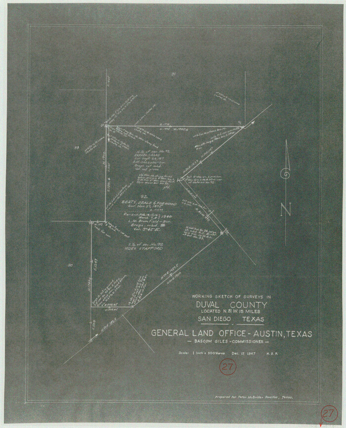 68751, Duval County Working Sketch 27, General Map Collection
