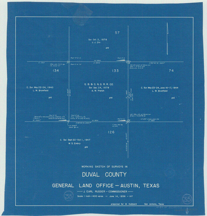 68759, Duval County Working Sketch 35, General Map Collection