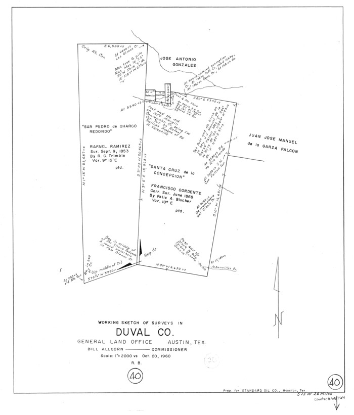 68764, Duval County Working Sketch 40, General Map Collection