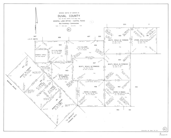 68766, Duval County Working Sketch 42, General Map Collection