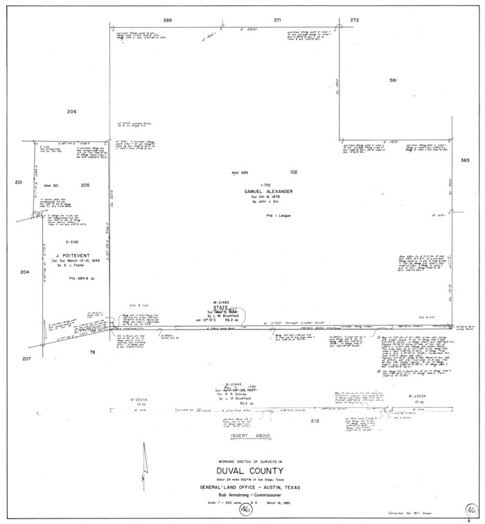 68770, Duval County Working Sketch 46, General Map Collection