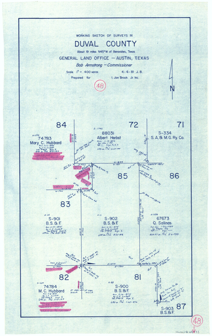 68772, Duval County Working Sketch 48, General Map Collection