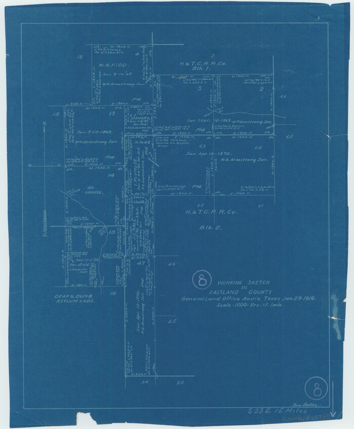 68789, Eastland County Working Sketch 8, General Map Collection