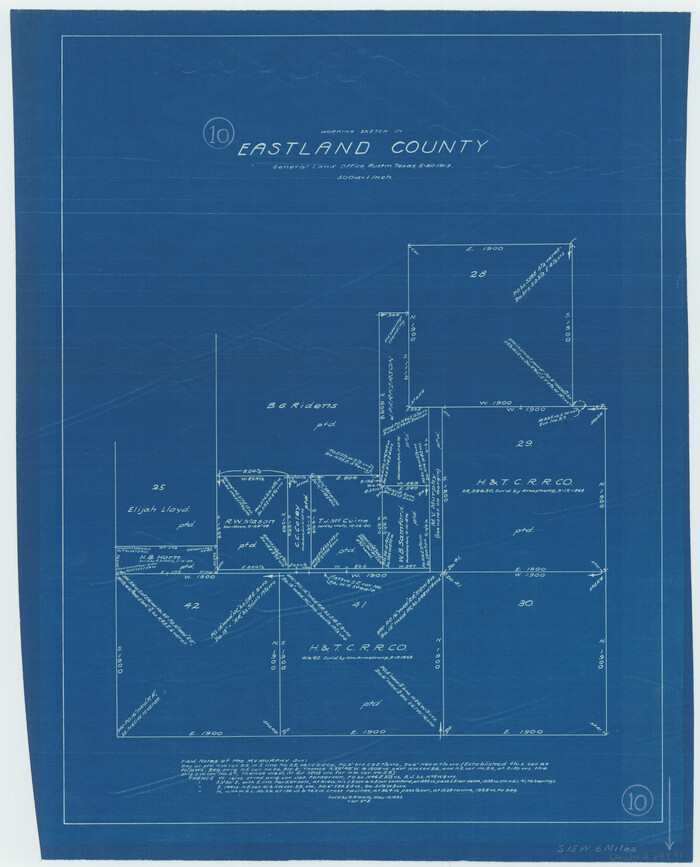 68791, Eastland County Working Sketch 10, General Map Collection