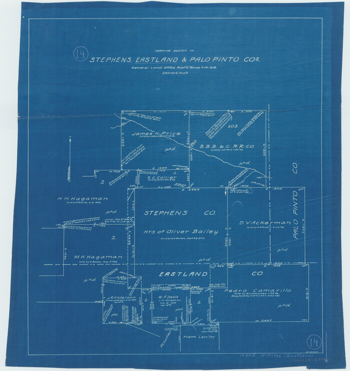 68795, Eastland County Working Sketch 14, General Map Collection