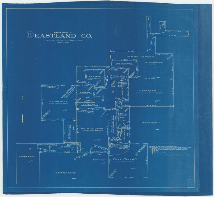 68796, Eastland County Working Sketch 15, General Map Collection