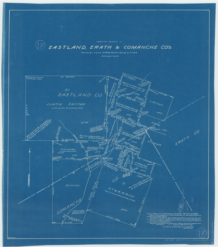 68798, Eastland County Working Sketch 17, General Map Collection