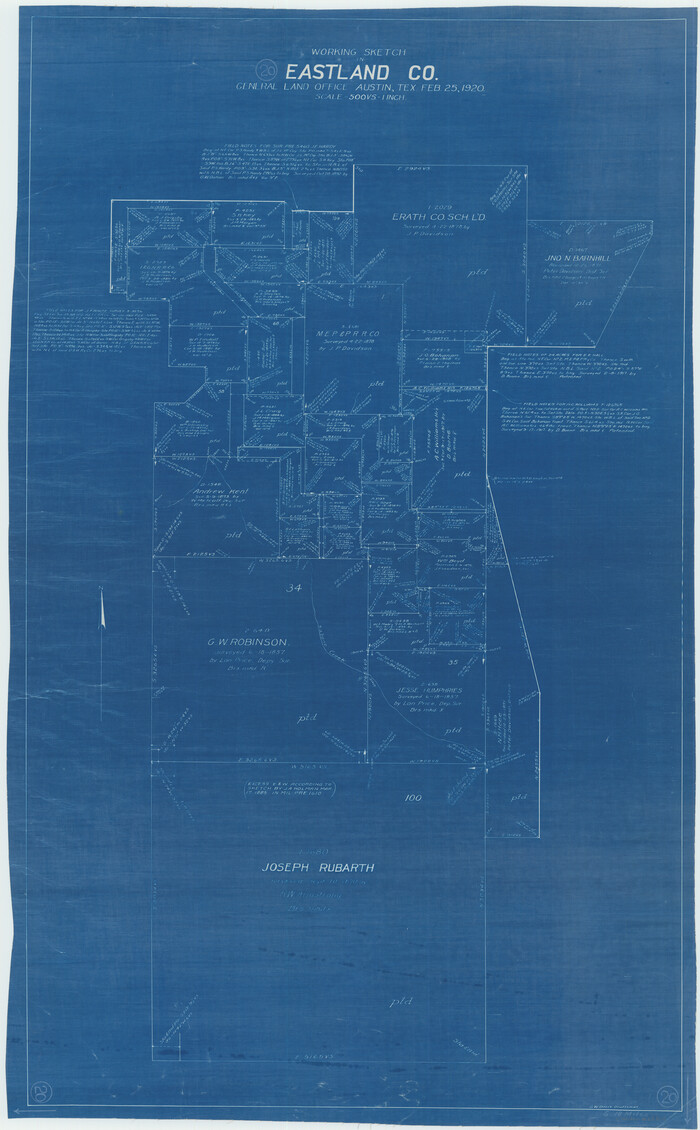 68801, Eastland County Working Sketch 20, General Map Collection