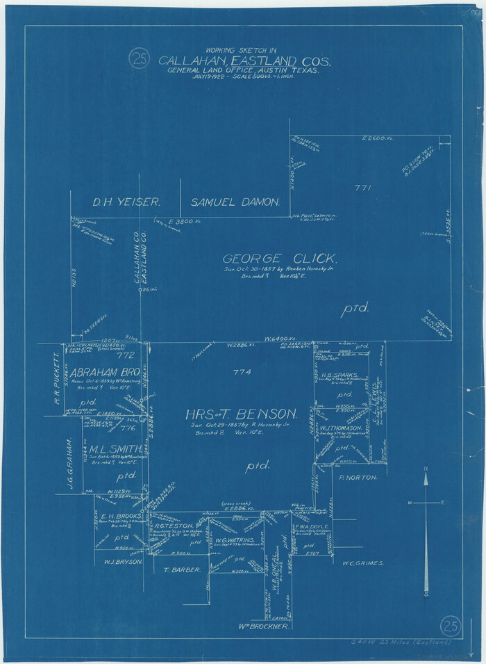 68806, Eastland County Working Sketch 25, General Map Collection