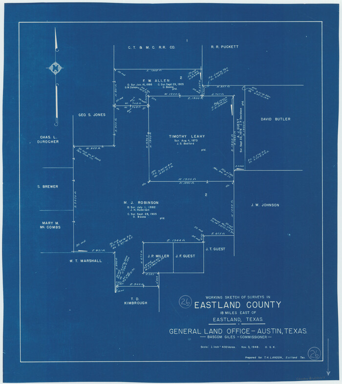 68807, Eastland County Working Sketch 26, General Map Collection