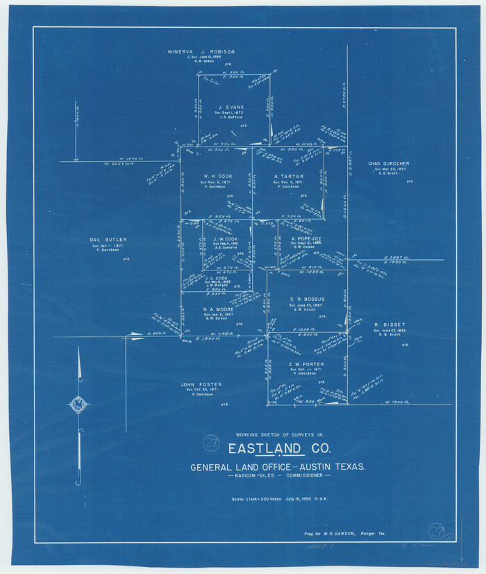 68808, Eastland County Working Sketch 27, General Map Collection