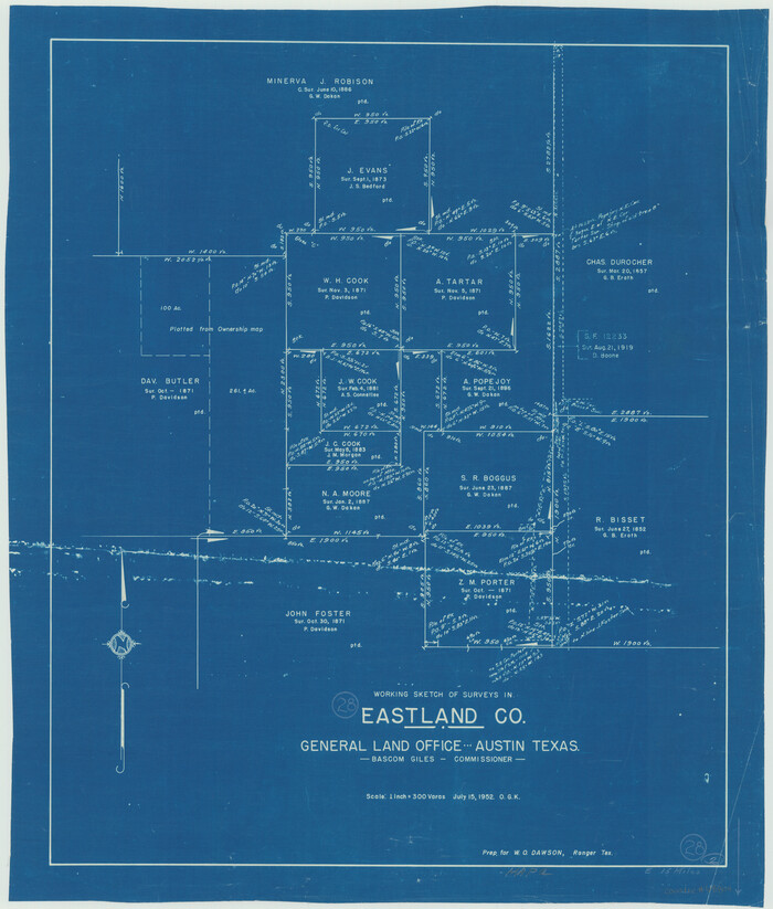 68809, Eastland County Working Sketch 28, General Map Collection
