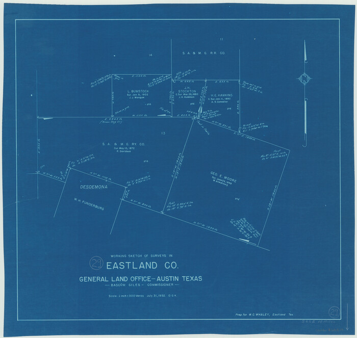 68810, Eastland County Working Sketch 29, General Map Collection