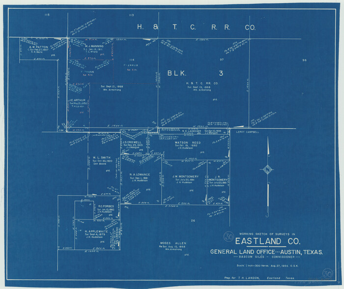 68811, Eastland County Working Sketch 30, General Map Collection