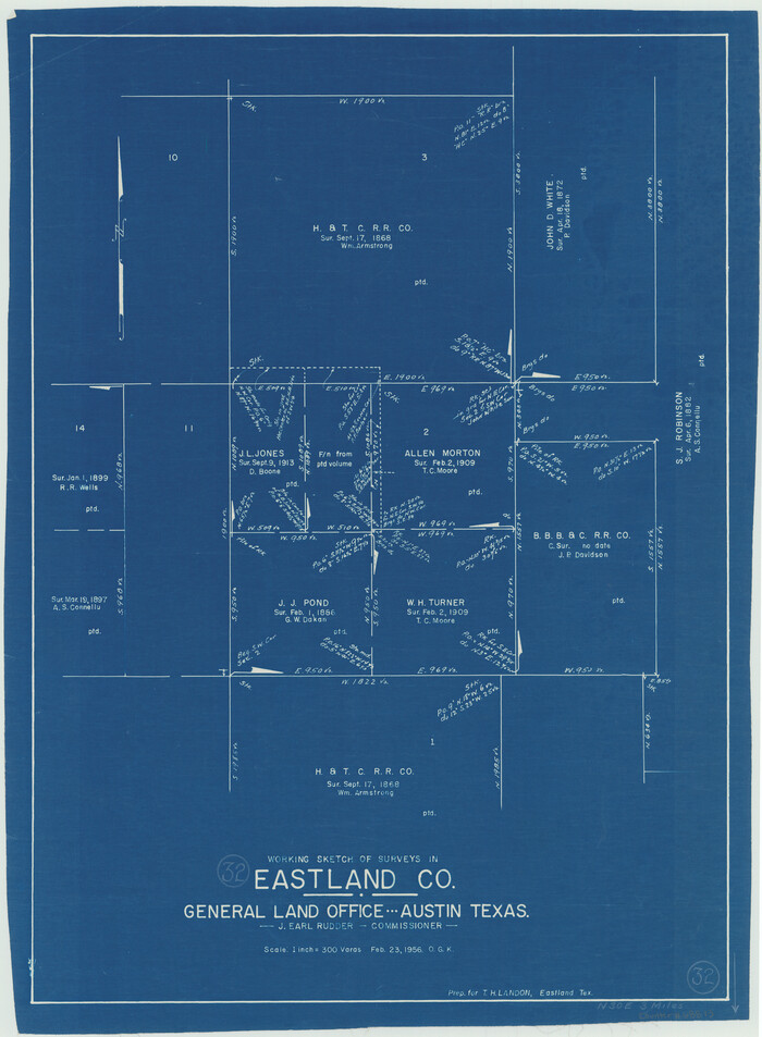 68813, Eastland County Working Sketch 32, General Map Collection