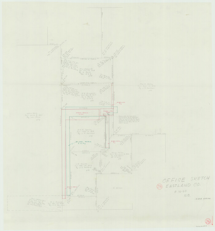 68815, Eastland County Working Sketch 34, General Map Collection