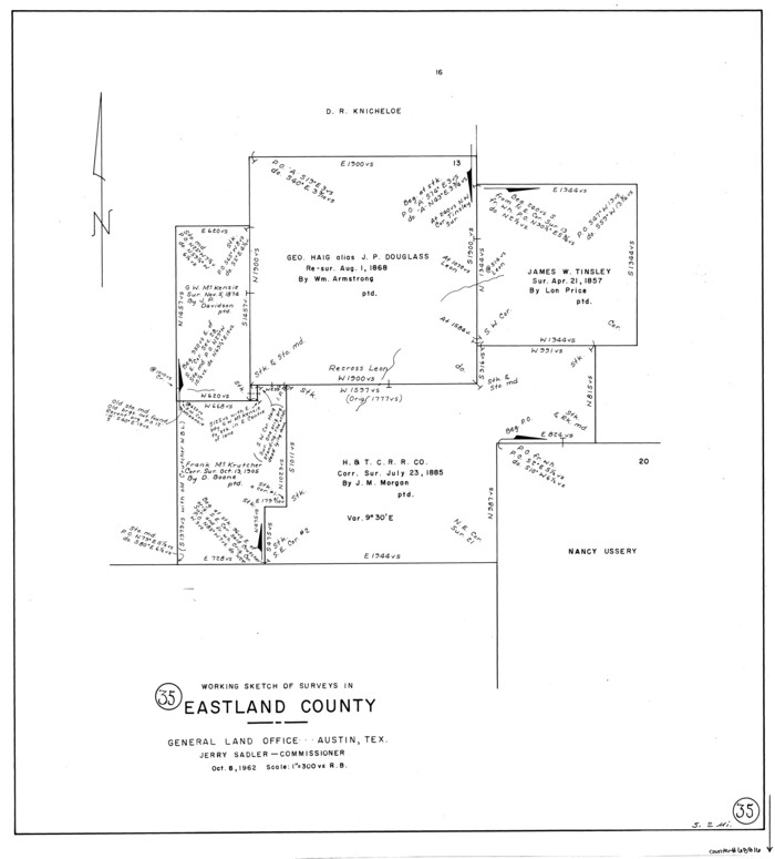 68816, Eastland County Working Sketch 35, General Map Collection