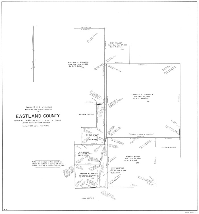 68821, Eastland County Working Sketch 40, General Map Collection