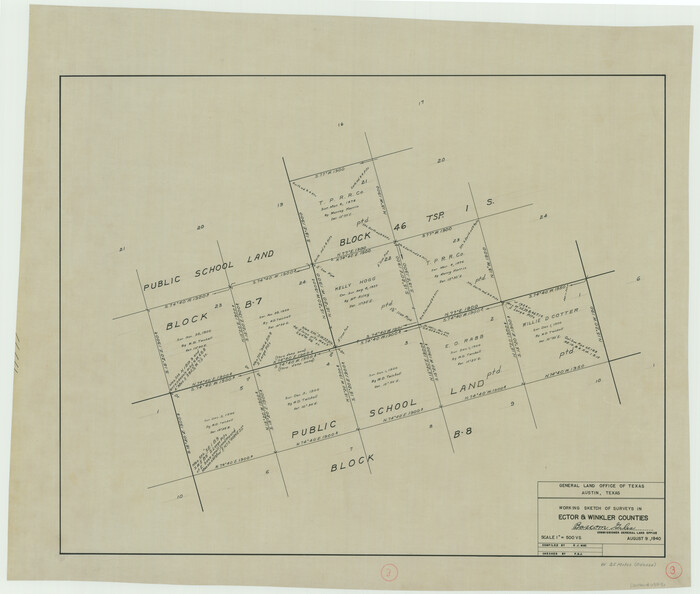 68846, Ector County Working Sketch 3, General Map Collection