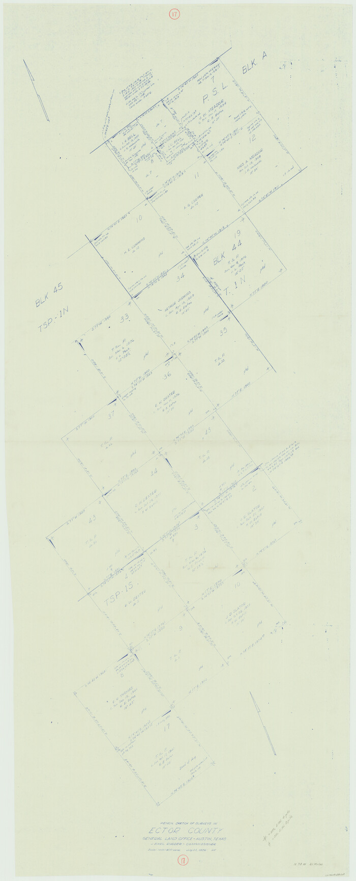 68860, Ector County Working Sketch 17, General Map Collection